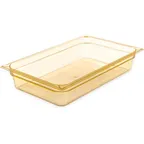 image of Carlisle 10401B13 StorPlus Hot Food Pan, 12.7‑qt, 4" deep, Amber, PEF, BPA‑Free, NSF