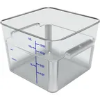 image of Carlisle 1195407 Container, 12 Qt., 11-1/8" x 8-1/4" H, Clear Poly, NSF, Made in USA