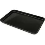 image of Carlisle 1218FMT309 Market Tray 17-3/4"L x 11-7/16"W x 3/4"H Black Fiberglass Air‑Flow Corners NSF