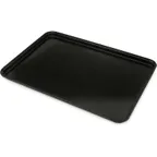 image of Carlisle 2618FGQ004 - Black Fiberglass Bakery Display Tray, 25-5/8" x 17-7/8" x 1-1/4", NSF