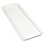 image of Carlisle 269FMT301 Market Tray, 25-1/2" L x 8-3/4" W x 1-1/8" H, Pearl White Fiberglass, Corners