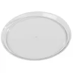 image of Carlisle 300407 Display Tray - 14" Clear Round SAN, Stain/Break/Chip, Recyclable, USA