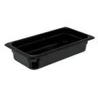 image of Carlisle 3086003 - StorPlus High Heat 2.4‑Qt Black Food Pan, 1/3 Size, 2-1/2" Deep, Stackable