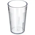 image of Carlisle 5501-8107 Stackable Tumbler, 5 Oz, Clear, Textured, SAN, BPA Free, NSF, Made in USA - 6/Pack