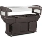 image of Carlisle 771101 93"  Maximizer Portable Food Bar, Brown, 6 ft. Unit,  (6) Pan