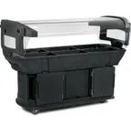 image of Carlisle 771103 93" Maximizer Portable Food Bar, Black, 6 ft. Unit, (6) Pan