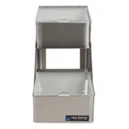image of Carlisle B4702INL San Jamar Condiment Center, 6.125"W x 12"D x 8"H, 2‑Tier Steel with 1‑Quart Lids