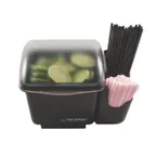 image of Carlisle BD2002CAR San Jamar Mini Dome Condiment Center, 1 Qt, Black, Plastic