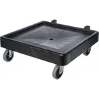 image of Carlisle C223603 Opticlean Glass Rack Dolly, 350 lb, Polypropylene, Black, 4 Swivel Casters