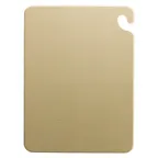 image of Carlisle CB182412BR San Jamar Cut-N-Carry Cutting Board, 18" x 24" x 1/2", Brown Co-Polymer, NSF