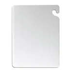 image of Carlisle CB182412WH Cutting Board – 18" x 24" x 1/2", White Co‑Polymer, Food‑Safe Hook, NSF
