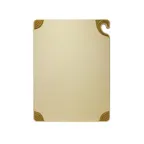 image of Carlisle CBG121812BR San Jamar Saf‑T‑Grip Cutting Board, 12" x 18" x ½", Tan Plastic Anti‑Slip NSF