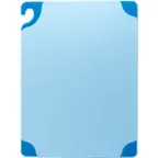 image of Carlisle CBG182412BL Saf-T-Grip Cutting Board 18"x24"x1/2" Blue CoPolymer AntiSlip FSHook Ruler NSF
