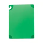 image of Carlisle CBG182412GN Saf‑T‑Grip Cutting Board 18" x 24" x 1/2" Green Co‑Polymer, Anti‑Slip, Hook, NSF