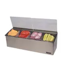 image of Carlisle FP8244FL - 4‑Section Organizer, 25‑1/8" W x 7‑5/8" D x 8" H, 22‑Gauge Steel, Ice Liner