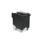 image of Carlisle IC222003 Plastic Mobile Ice Bin / Ice Caddy, 200 lb, Black