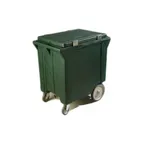 image of Carlisle IC222008 Plastic Mobile Ice Bin / Ice Caddy, 200 lb, Green