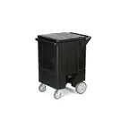 image of Carlisle IC2250T03 Plastic Mobile Ice Bin / Ice Caddy, 125 lb, Black