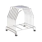image of Carlisle KLRST San Jamar Rack, 10-11/16" L x 8-3/4" W x 11" H, 6‑Slot Stainless Steel with Non‑Slip