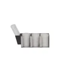 image of Carlisle L1014 San Jamar Lid Organizer, 17-1/8" L x 5-1/8" W x 6-1/2" H, 3 Compartment, 304 SS