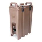 image of Carlisle LD500N01 Beverage Server, 5‑Gallon Insulated Polyethylene, Brown, NSF, Drip‑less Faucet