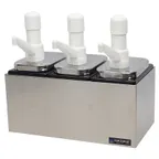 image of Carlisle P9713 Pump 3-Well 14" W × 7-7/8" D × 12-1/2" H, 3 × 2-1/2 Jars 22-Gauge 304 Stainless Steel