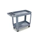 image of Carlisle UC452523 Gray Bin Top 2 Shelf Utility Cart - 45" x 25" 