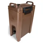 image of Carlisle XT500001 5‑Gallon Insulated Beverage Server, Brown Polyethylene, Drip‑Less Faucet
