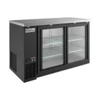 image of Coldline CBB-60G-SL 2‑Sect Bar Cooler, 60" Width, 19.6 cu ft, Black/Stainless, Glass Doors, R290
