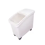 image of CAC China IBIN-27 27 Gal. Ingredient Bin Plastic Sliding Lid 4 3" Casters 2 Brakes NSF - 1/Set
