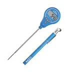 image of CDN DTL572-B Lollipop Thermometer, -40 to +572°F, 1.08"W x 0.52"H, IPX7 Waterproof, Stainless Steel, Blue