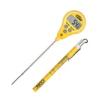 image of CDN DTL572-Y Lollipop Thermometer, -40 To +572°F, 1.08"W x 0.52"H, Yellow, Steel, IPX7, Pocket Clip