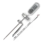 image of CDN DTW450L Waterproof Thermometer, 8" Stem, -40 to +450°F, 1"W x 1/2"H Display, ABS&304 Stainless