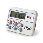 image of CDN Measurement Tools TM8 Digital Timer & Clock, 100‑Hour, 1‑3/8"W x 1/2"H Display, Food‑Safe ABS