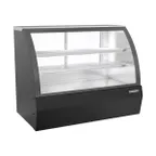 image of Beverage Air CDR5HC-1-B-D 60 1/4" Curved Glass Black Dry Bakery Display Case, 17 cu. ft.