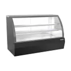 image of Beverage Air CDR6HC-1-B 73" Curved Glass Black Refrigerated Bakery Deli Display Case