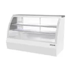 image of Beverage Air CDR6HC-1-W-D 73 11/16" Curved Glass White Dry Bakery Display Case21 cu. ft.