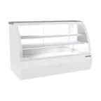 image of Beverage Air CDR6HC-1-W 73" Curved Glass White Refrigerated Deli Display Case