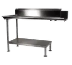 image of Winholt CDT-16-S-48L 48" Clean Straight Dishtable w/ Right Table, 9" Backsplash, Steel Legs
