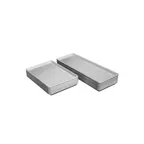 image of Channel D1826-W - White ABS Cryolac Rectangular Tray, 18" x 26" x 1", Finger‑Tip Grip - Dozen