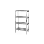 image of Channel DR2460-4 NSF All-Welded 4 Shelf Aluminum Dunnage Shelving - 60" x 24" x 64"
