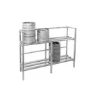 image of Channel KSR72 8 Keg All-Welded Aluminum Keg Rack - 71.5"W x 20"D x 55"H