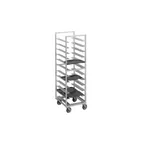 image of Channel T448A3 End Load Aluminum Trapezoidal Cafeteria Tray Rack - (8) 15" x 20" Trays