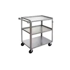 image of Channel US2135-3 Stainless 3-Shelf Banquet / Utility Cart - 39.5" x 22" x 37.25"