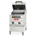 image of Cookshack CB024 26" Wood Burning Charbroiler w/ Cast Iron Grid, 24"W X 20"D, 40 lbs Hopper