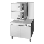image of Cleveland 36CGM300 6 Pan Floor Gas Pressureless Convection Steamer, (2) Stacked, 300.000 BTU