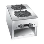 image of Comstock-Castle 1091 10" Countertop Gas Hotplate with (2) Burners, Manual Controls, 24.000 BTU
