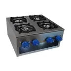 image of Comstock-Castle 1092 20" Countertop Gas Hotplate with (4) Burners, Manual Controls, 48.000 BTU