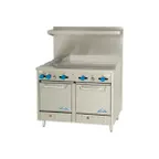 image of Comstock-Castle 2F330-60 72" Gas Restaurant Range w/ (2) Open Burners, (1) 60" Griddle, (2) Standard Ovens, 234.000 BTU