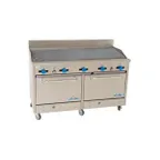 image of Comstock-Castle 2F330-6RB 72" Gas Restaurant Range w/ 72" Full Charbroiler, (2) Standard Ovens, 240.000 BTU